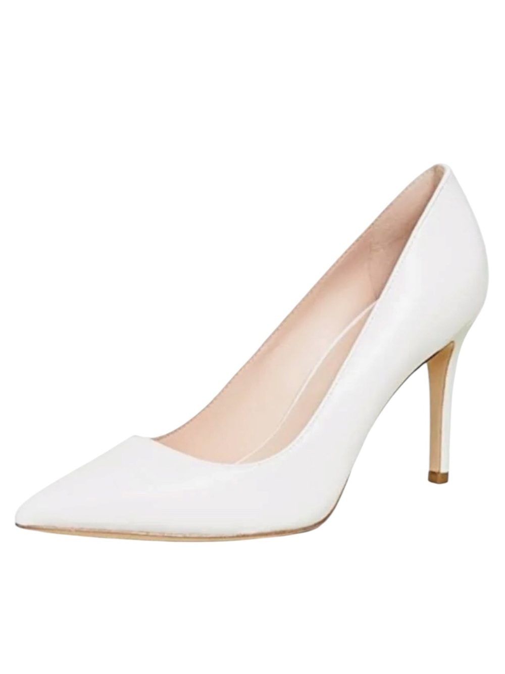 Kate Spade New York White Patent Leather Vida Wedding Pumps Shoe Size 10